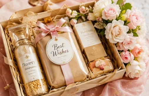 Elegant wedding hamper of premium handcrafted desserts and cakes in Hyderabad